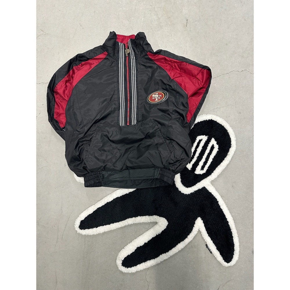 San Francisco 49ers NFL Jacket Pullover Windbreaker Quarter Zip SZ Small